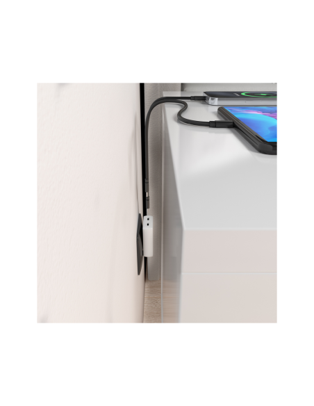 AISENS Cargador De Pared GaN Ultra Delgado 30W, 2xUSB-C PD3.0 QC4.0, Blanco