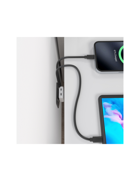 AISENS Cargador De Pared GaN Ultra Delgado 30W, 2xUSB-C PD3.0 QC4.0, Blanco