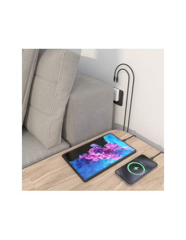 AISENS Cargador De Pared GaN Ultra Delgado 30W, 2xUSB-C PD3.0 QC4.0, Blanco