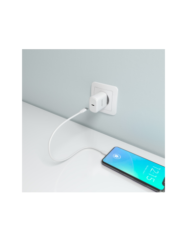 AISENS Cargador GaN 30W, 1xUSB-C PD3.0, Blanco