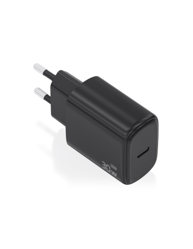 AISENS Cargador GaN 30W, 1xUSB-C PD3.0, Negro