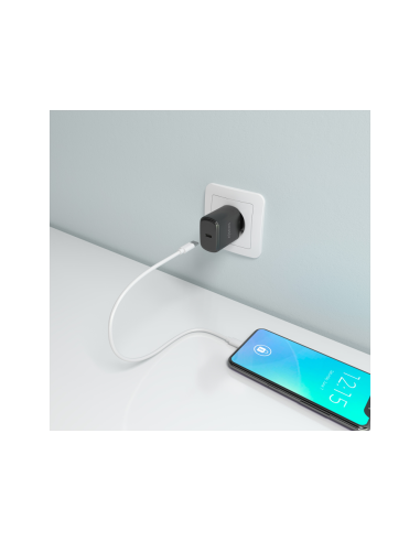 AISENS Cargador GaN 30W, 1xUSB-C PD3.0, Negro