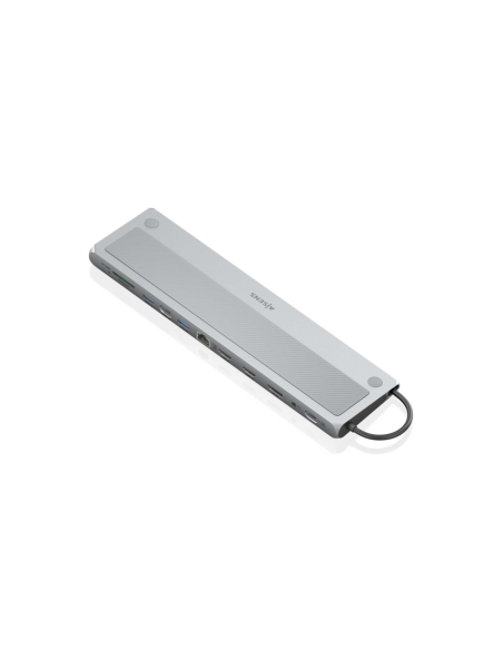 AISENS ASUC-12P020-GR base para portátil y replicador de puertos Alámbrico USB 3.2 Gen 1 (3.1 Gen 1) Type-C