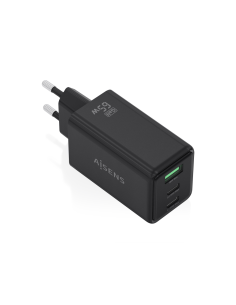 AISENS Cargador GaN 65W, 2xUSB-C PD3.0 QC4.0, 1xUSB-A QC3.0, Negro 2