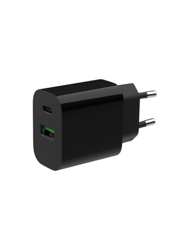 Gembird TA-UC-PDQC20-01-BK cargador de dispositivo móvil Universal Negro Corriente alterna Carga rápida Interior