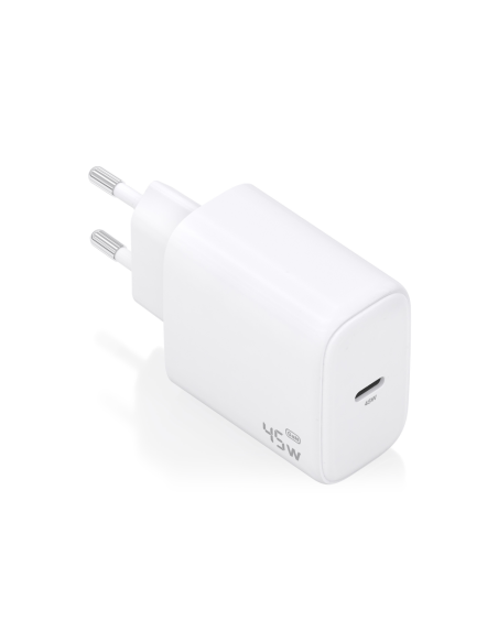 AISENS Cargador GaN 45W, 1xUSB-C PD3.0, Blanco
