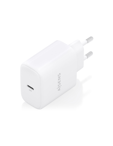 AISENS Cargador GaN 45W, 1xUSB-C PD3.0, Blanco