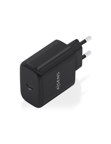 AISENS Cargador GaN 45W, 1xUSB-C PD3.0, Negro
