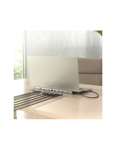 AISENS ASUC-12P020-GR base para portátil y replicador de puertos Alámbrico USB 3.2 Gen 1 (3.1 Gen 1) Type-C