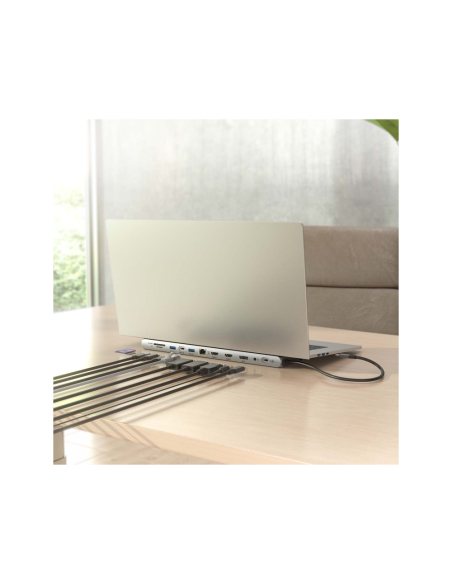 AISENS ASUC-12P020-GR base para portátil y replicador de puertos Alámbrico USB 3.2 Gen 1 (3.1 Gen 1) Type-C