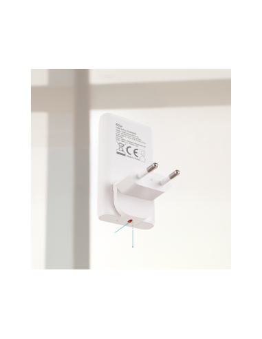 TooQ Cargador de viaje Tipo C y Tipo A, GaN 65W, USB-C/PD + USB-A/QC, Blanco