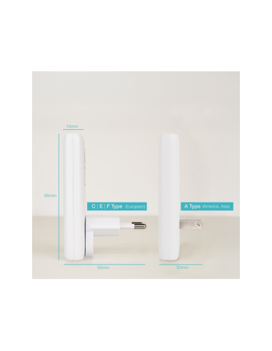 TooQ Cargador de viaje Tipo C y Tipo A, GaN 65W, USB-C/PD + USB-A/QC, Blanco