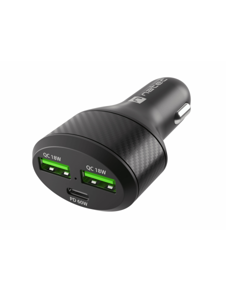 NATEC Coney Universal Negro Encendedor de cigarrillos Carga rápida Auto