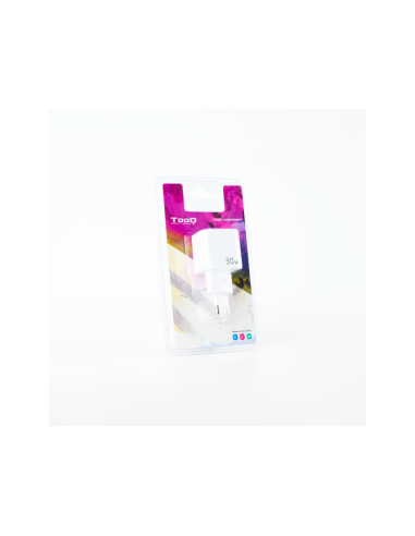 TooQ Cargador de Pared GAN USB-C/PD 30W, Blanco