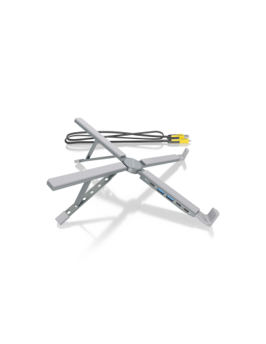 AISENS ASUC-4P021-GR base para portátil y replicador de puertos Alámbrico USB 3.2 Gen 1 (3.1 Gen 1) Type-C