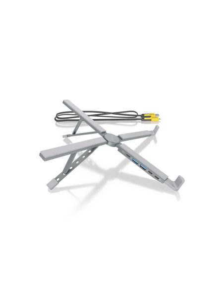 AISENS ASUC-4P021-GR base para portátil y replicador de puertos Alámbrico USB 3.2 Gen 1 (3.1 Gen 1) Type-C