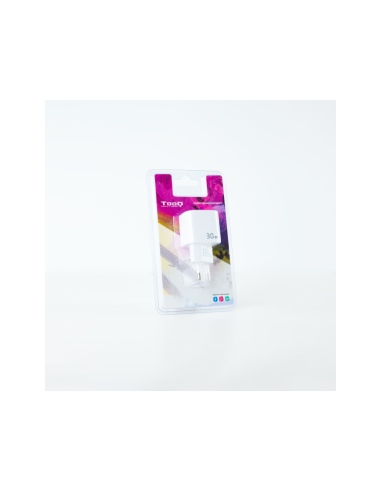 TooQ Cargador de Pared GaN USB-C/PD + USB-A/QC 30W, Blanco