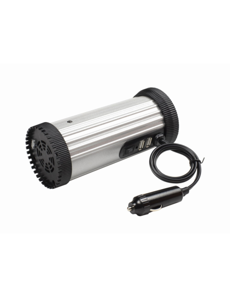 Gembird EG-PWC150-01 adaptador e inversor de corriente Auto 150 W Negro, Gris