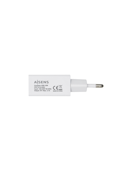 AISENS Cargador USB 10W, 5V/2A, Blanco