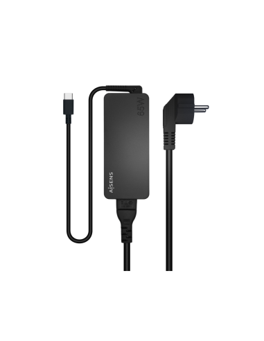 AISENS Cargador 65W PD3.0 1XUSB-C 1.8M, Negro