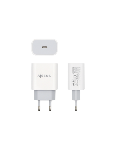 AISENS Cargador USB-C P?3.0 1 Puerto 1x USB-C 20 W, Blanco