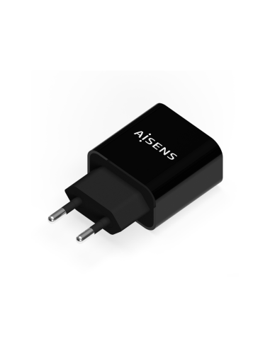 AISENS Cargador USB-C PD3.0 1 Puerto 1x USB-C 20 W, Negro