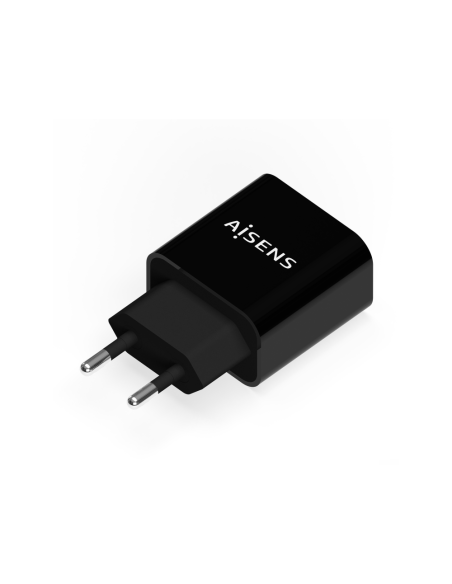AISENS Cargador USB-C PD3.0 1 Puerto 1x USB-C 20 W, Negro