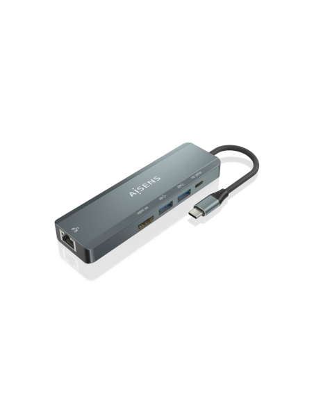 AISENS ASUC-5P011-GR base para portátil y replicador de puertos Alámbrico USB 3.2 Gen 1 (3.1 Gen 1) Type-C