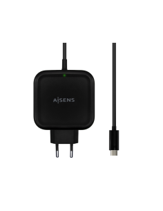 AISENS Cargador 65W PD3.0 QC3.0 1XUSB-C 1.2M, Negro