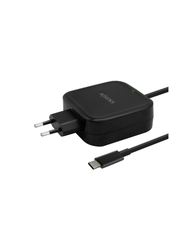 AISENS Cargador 65W PD3.0 QC3.0 1XUSB-C 1.2M, Negro