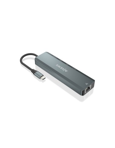 AISENS ASUC-5P011-GR base para portátil y replicador de puertos Alámbrico USB 3.2 Gen 1 (3.1 Gen 1) Type-C
