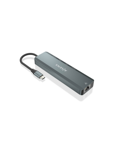 AISENS ASUC-5P011-GR base para portátil y replicador de puertos Alámbrico USB 3.2 Gen 1 (3.1 Gen 1) Type-C