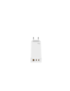 Leotec Cargador 65W GaN 2 USB-C PD + 1 USB-A Blanco