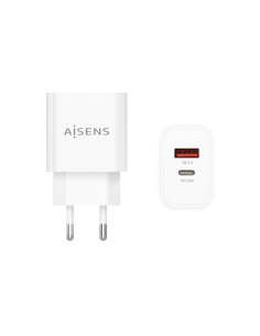 AISENS Cargador 20W, 1xUSB-C PD3.0, 1xUSB-A QC3.0, Blanco 2