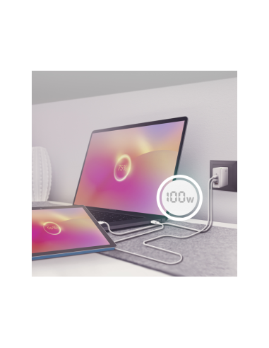 AISENS Cargador Gan 100W, 2xUSB-C PD3.0 QC4.0 QC5.0, 1xUSB-A QC3.0, Blanco