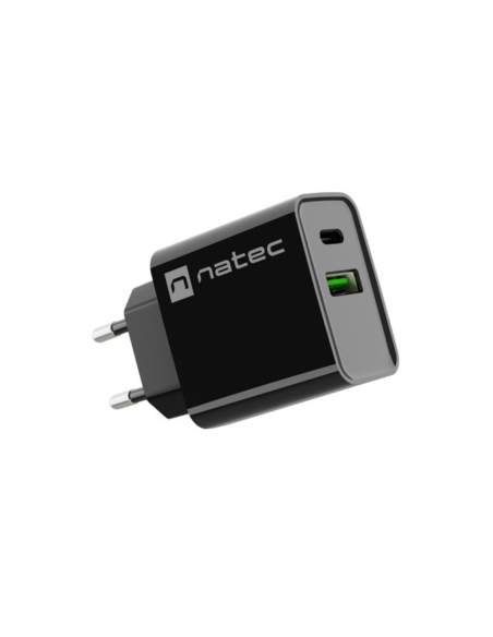 NATEC RIBERA Universal Negro Corriente alterna Carga rápida Interior