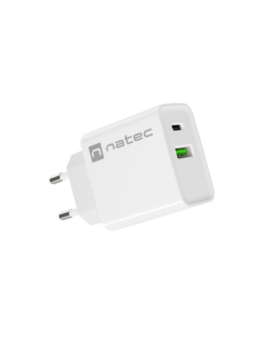 NATEC RIBERA Universal Blanco Corriente alterna Carga rápida Interior