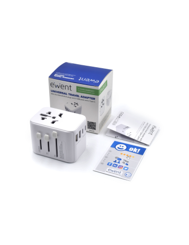 Ewent EW1470 cargador de dispositivo móvil Blanco