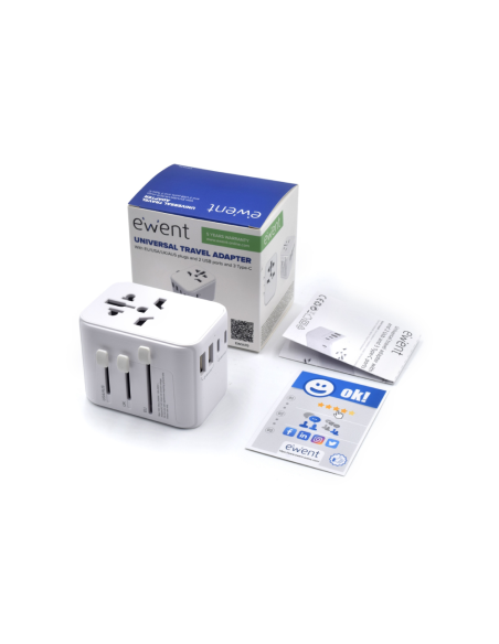 Ewent EW1470 cargador de dispositivo móvil Blanco