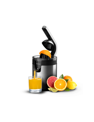 Cecotec Xqueeze RetroJuice 600 Steel Licuadora centrífuga 600 W Negro, Metálico