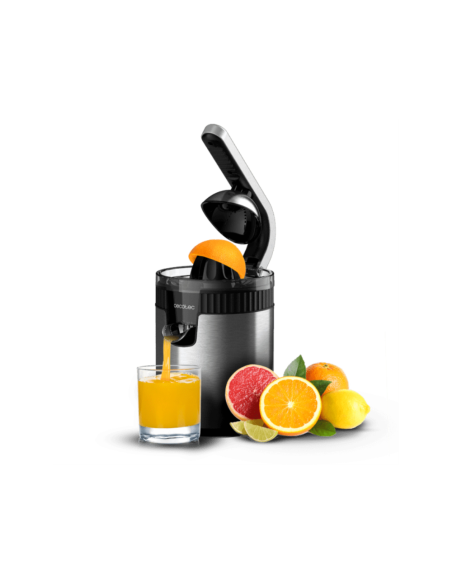 Cecotec Xqueeze RetroJuice 600 Steel Licuadora centrífuga 600 W Negro, Metálico