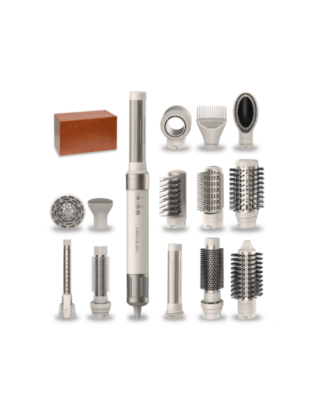 Cecotec Bamba CeramicCare 14in1 Herramienta de peinado con múltiples accesorios Champán 1400 W 1,8 m