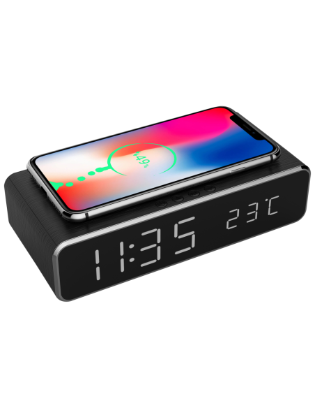 Gembird DAC-WPC-01 despertador Reloj despertador digital Negro