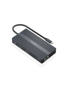 AISENS ASUC-12P017-GR base para portátil y replicador de puertos Alámbrico USB 3.2 Gen 1 (3.1 Gen 1) Type-C 2