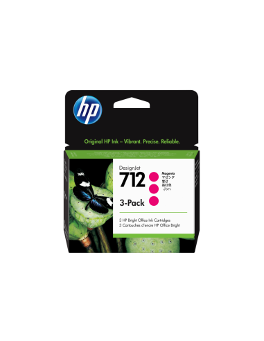 HP Paquete de 3 cartuchos de Tinta DesignJet 712 magenta de 29 ml