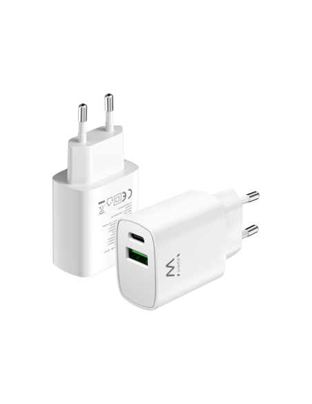 Ewent EW1321_R1 cargador de dispositivo móvil Universal Blanco Corriente alterna Carga rápida Interior