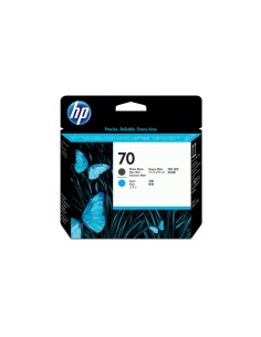 HP Cabezal de impresión 70 negro mate y cian