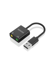 AISENS A106-0769 cambiador de género para cable 2x 3.5 mm 2