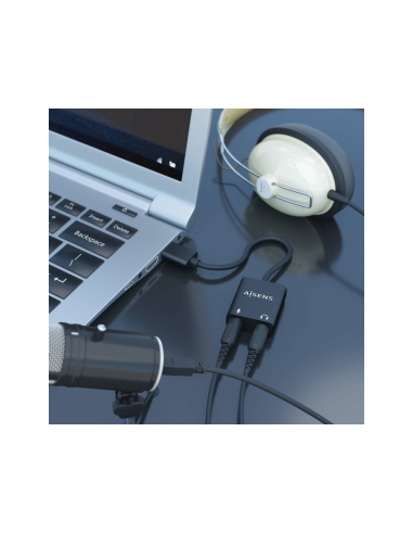 AISENS A106-0769 cambiador de género para cable 2x 3.5 mm