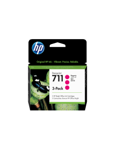 HP Pack de ahorro de 3 cartuchos de tinta DesignJet 711 magenta de 29 ml